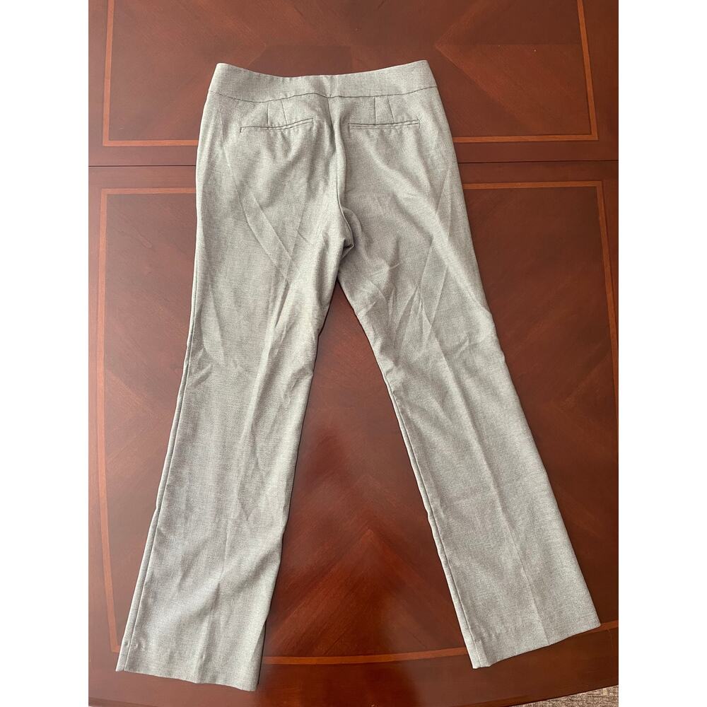 New York & Company Stretch Size 8 Average Womens Dress Pants Straight Leg Silver - Picture 5 of 10